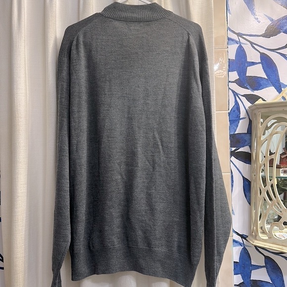 Men’s Peter Millar Gray 100% Merino Wool Cardigan Sweater Size Large - Picture 6 of 8